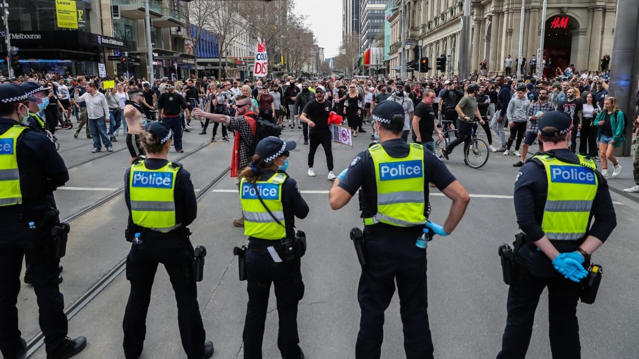 Protesters' behaviour a 'real slap in the face' to Victorians in lockdown