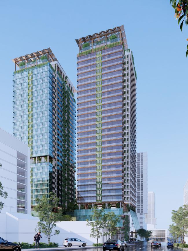 An artist's impression of EG Funds’ development at 801 Ann St, Fortitude Valley.