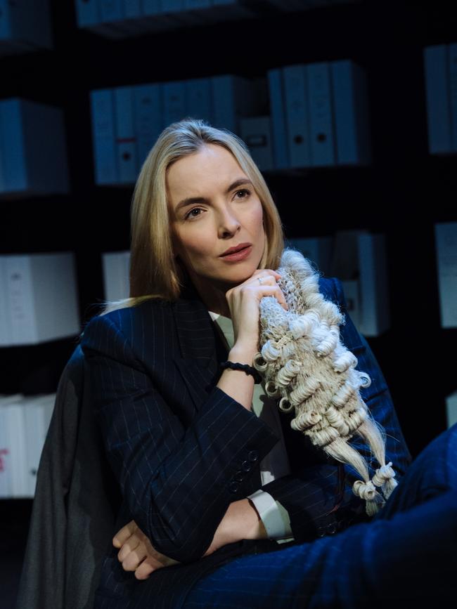 Jodie Comer in the filmed version of the Suzie Miller play Prima Facie. Picture: Helen Murray