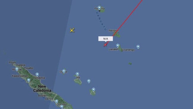 A private jet of the same type as Swift’s has been tracked heading from Hawaii to Sydney on Thursday morning. Picture: FlightRadar24