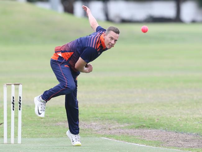 Palm Beach Currumbin (batting) vs Runaway Bay in the Community Div 3 competition. Chris Schultz. 25 November 2023 Palm Beach Picture by Richard Gosling