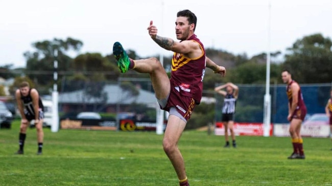 Mount Compass' Tom Pinyon was a standout on Saturday. Picture: Great Southern Football League