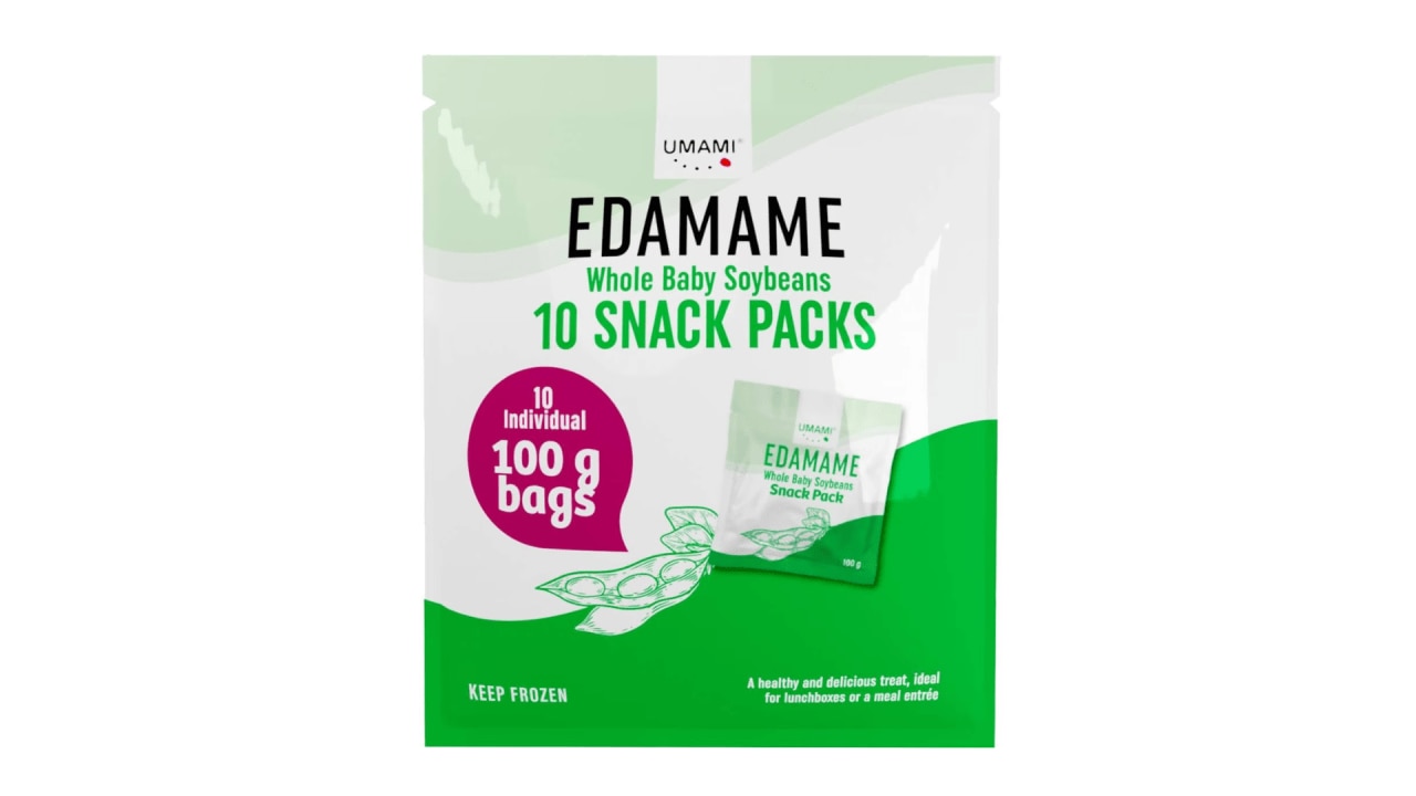 <h3><span>Edamame</span></h3><p><span>Not a food that we regularly consider as a nutritious snack, but a serving of edamame pods offers upwards of 10g of natural protein, along with more than 6g of dietary fibre per &frac12; cup per serving, along with a controlled portion of low GI carbs, in a tasty, chewy snack. Whether you buy them frozen and heated or opt for some of the dried varieties found in the health food section of supermarkets, you will have a </span><span>fibre and protein-rich savoury snack that will keep you full for at least an hour or two.</span></p><h3><a href="https://www.woolworths.com.au/shop/productdetails/385261/umami-whole-baby-edamame-snack-packs" target="_blank" rel="noopener"><span>Umami Whole Baby Edamame Snack Packs, $8 from woolworths.com.au</span></a></h3>