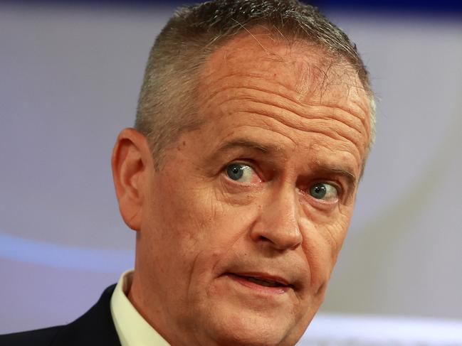 CANBERRA, AUSTRALIA NewsWire Photos APRIL 28, 2021:  Former Australian Labor Party leader and NDIS Shadow Minister, Bill Shorten, at the National Press Club in Canberra.Picture: NCA NewsWire / Gary Ramage