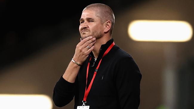 Wanderers coach Carl Robinson is under mounting pressure to retain his job. Picture: Cameron Spencer/Getty Images