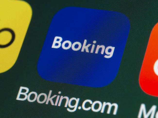 London, UK - July 31, 2018: The buttons of the travel app booking.com, surrounded by Amazon, ofo, Mobike and other apps on the screen of an iPhone. Picture: istock