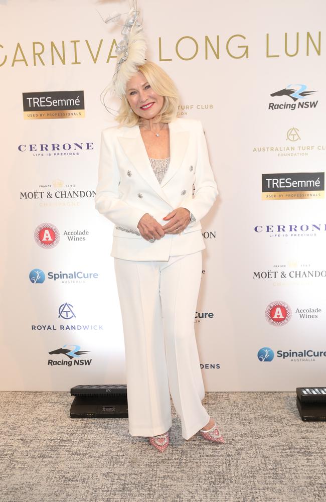 Kerri-Anne Kennerley attended the Sydney Everest Carnival Long Lunch on Friday afternoon. Picture: Media Mode