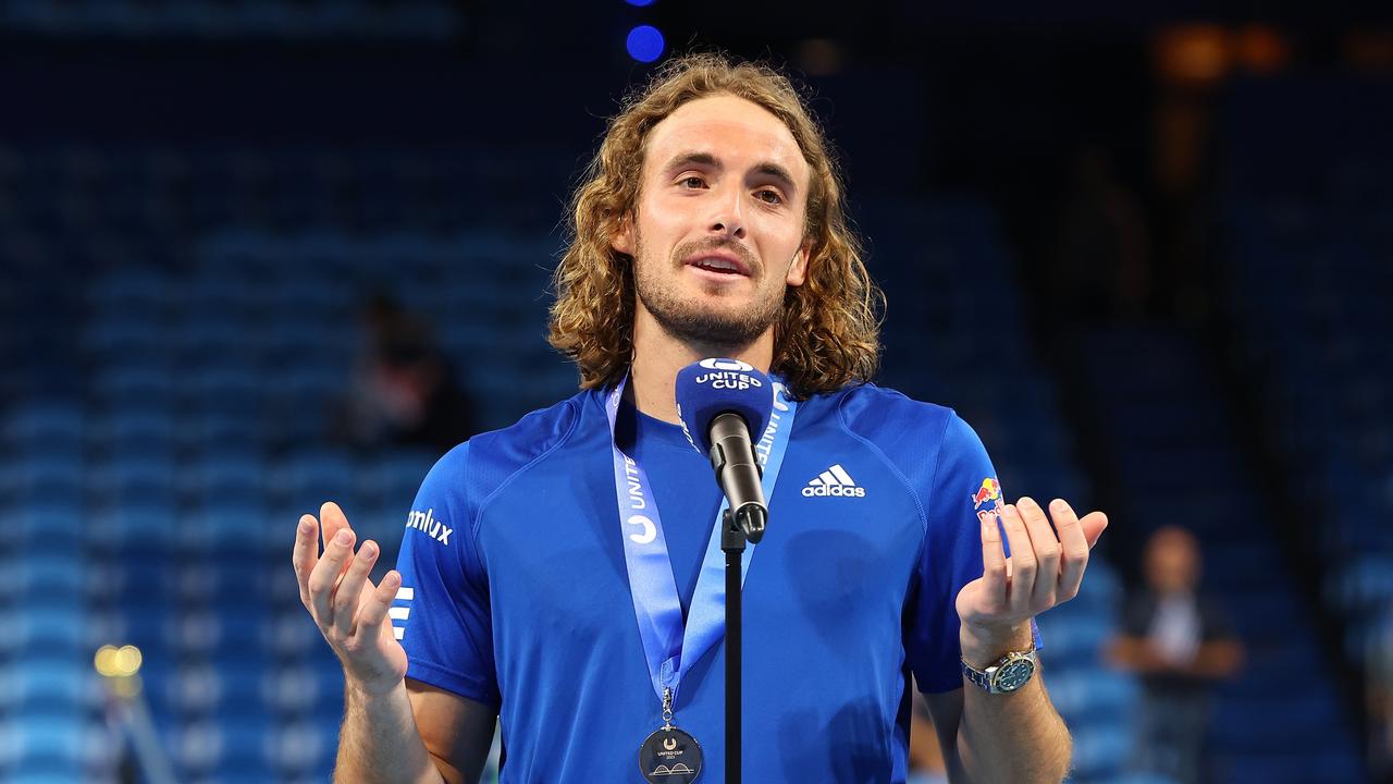 Stefanos Tsitsipas did not want to talk about Nick Kyrgios. Picture; Paul Kane/Getty Images