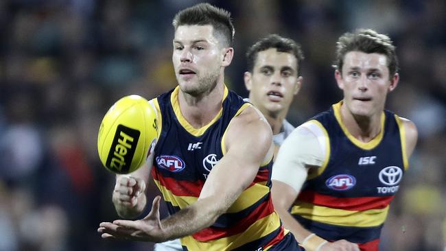 Recruit Bryce Gibbs has stepped up in the absence of Rory Sloane and the Crouch brothers. Picture: Sarah Reed