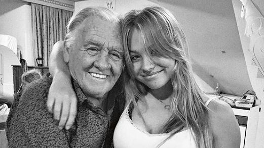 Olivia Deeble and her grandfather. (Picture: Supplied)