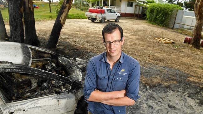 Peter Ellison at his home at Noranda Station which was saved from the fire. Picture: Tom Huntley