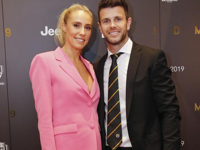 Trent Cotchin and partner, Brooke Cotchin.