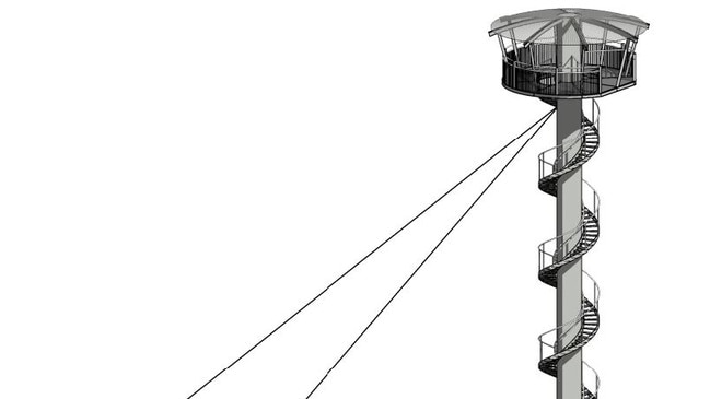 A concept drawing of the zip line proposed for kunanyi/Mount Wellington. Picture: Supplied/TAZZIP