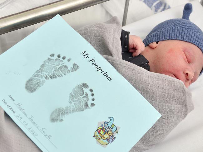 Hudson James Smyth was born just before 4am on February 29th, making him Townsville's second leap year baby for 2020. PICTURE: MATT TAYLOR.