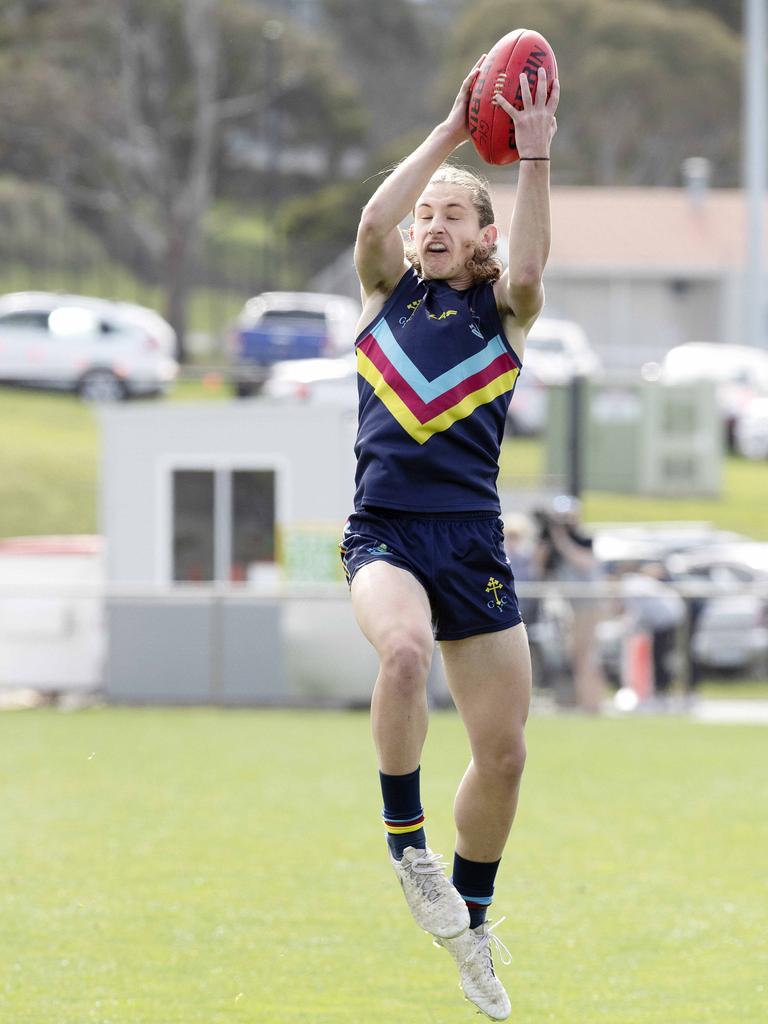 Action from the SATIS football grand final between Guilford Young College and St Patrick’s College. Picture: Chris Kidd