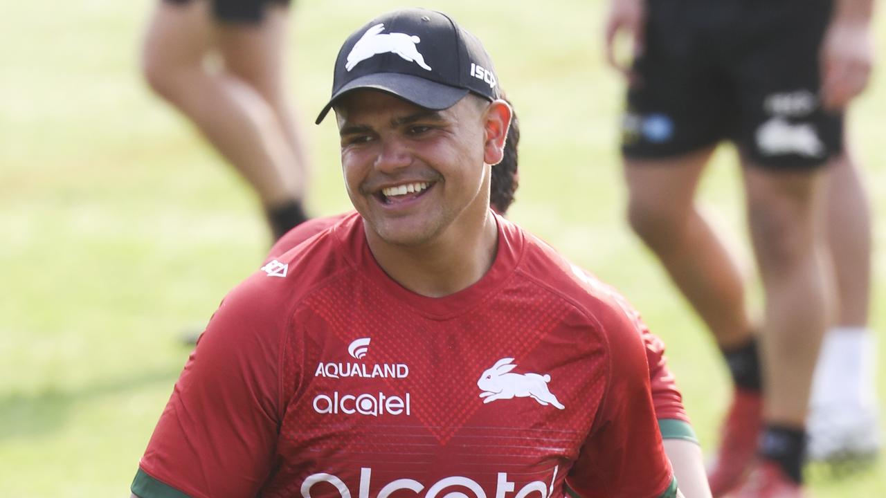South Sydney Rabbitohs new recruit Latrell Mitchell during a training session at Redfern Oval.
