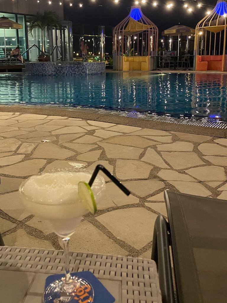 … for a cocktail and a swim.