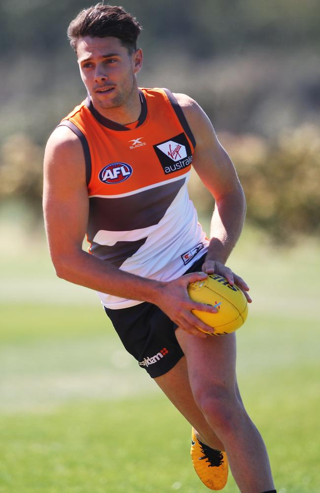 Josh Kelly during the GWS Giants open training session. Picture: Phil Hillyard