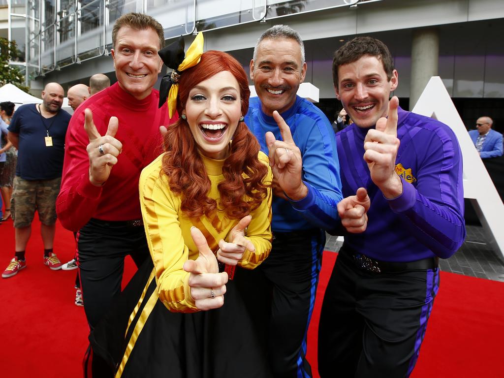 The Wiggles arrive on the redcarpet at the 2014 ARIA Awards in Sydney, Australia. Picture: Bradley Hunter