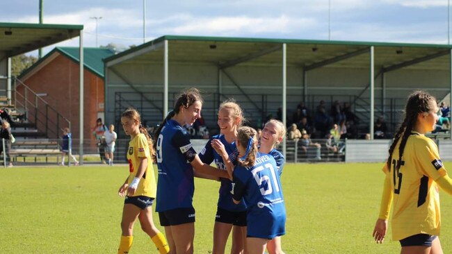 South Coast triplets Bridie, Hailee and Laini Glover playing for South East Phoenix FC