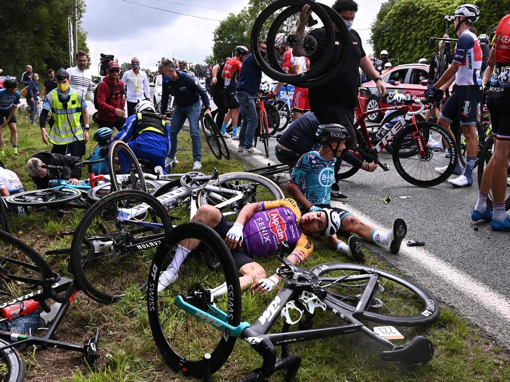 Like a scene from a horror movie (Photo by Anne-Christine POUJOULAT / various sources / AFP).