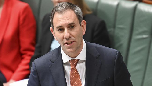 CANBERRA, Australia - NewsWire Photos - August 15, 2024: Federal Treasurer Jim Chalmers  during Question Time at Parliament House in Canberra. Picture: NewsWire / Martin Ollman