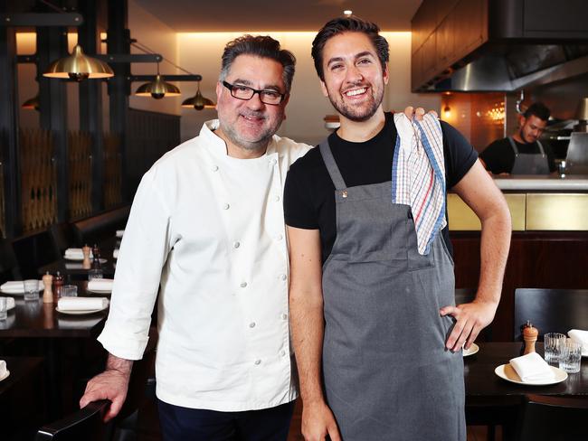 Guy Grossi and head chef Mario Di Natale. Picture: Rebecca Michael