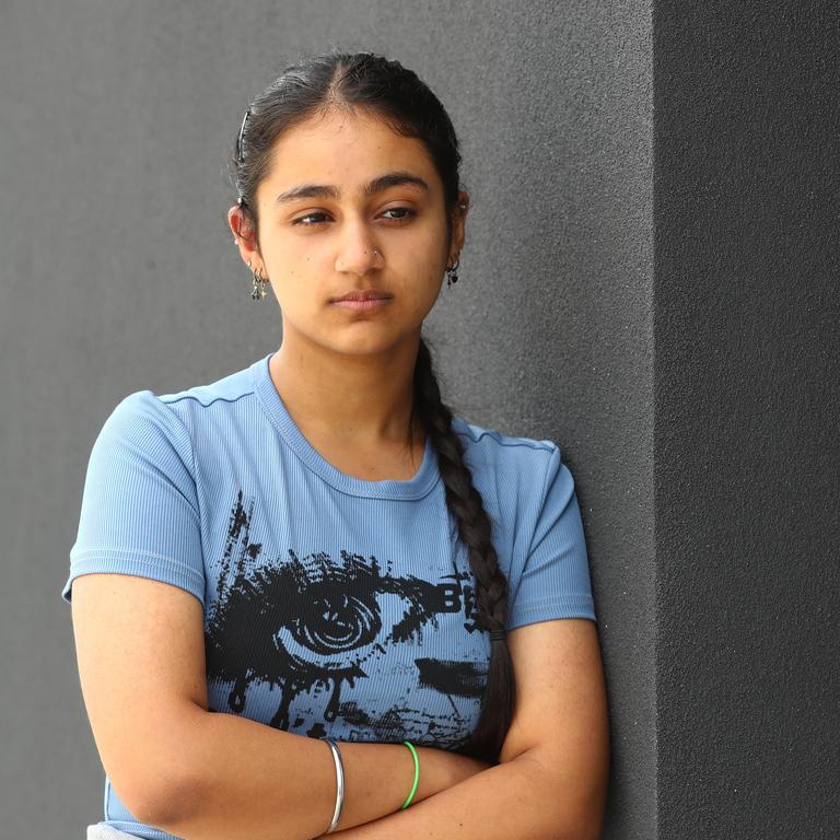 Khushi Madaan says its hard to watch her friends getting into university, while she still has work to do. Picture: Alison Wynd