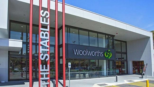 The advertisement featured a picture of The Stables shopping centre, which is next to Crouch Rd, closed by Tea Tree Gully Council to allow delivery trucks to reverse into a loading dock.