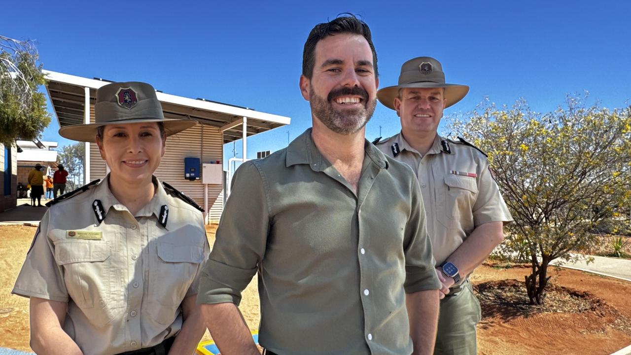 New NT Deputy Corrections Commissioner Yolonda Adams, Attorney-General Chansey Paech, and Commissioner Matthew Varley at the Alice Springs Correctional Centre.