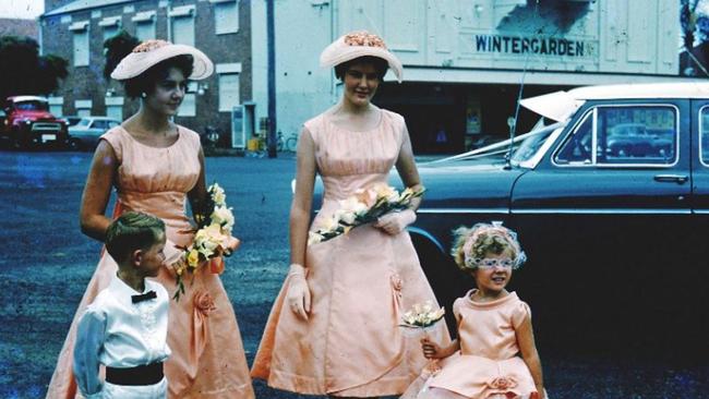 A wedding party in front of the Wintergarden Theatre in Maryborough Street, year unknown. The building is an iconic part of the Bundaberg CBD and has just undergone its latest reincarnation with a $7.5million renovation. Source: Picture Bundaberg.