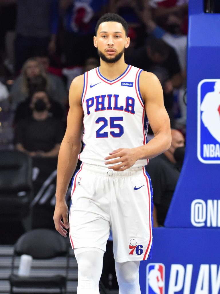 Ben Simmons has not played in the NBA yet this season. Photo by Jesse D. Garrabrant/NBAE via Getty Images