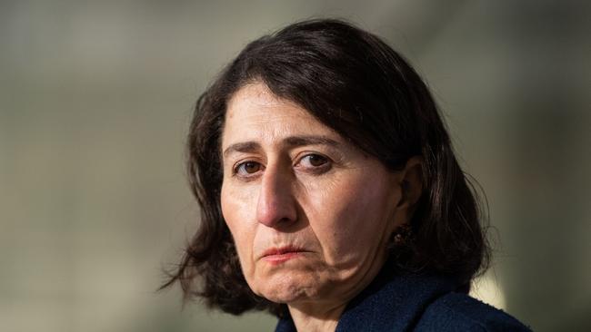 NSW Premier Gladys Berejiklian speaking to media at a press conference update on COIVID-19. Picture: James Gourley