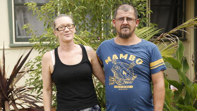 Mother of seve, Beka Scott pictured with her partner Michael Scott will be hit hard by the penalty rates decision. Picture: David Swift