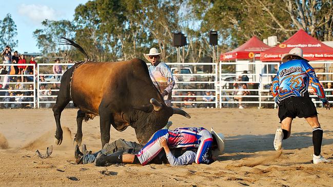 The photo was taken by John Todd at the Calliope Rodeo on Saturday. Picture: John Todd ImageBox Sports Photography