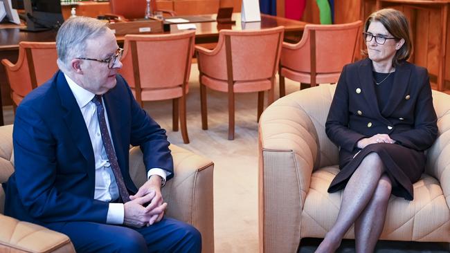 Prime Minister Anthony Albanese with Reserve Bank of Australia Governor Michele Bullock. Picture: NewsWire/Martin Ollman