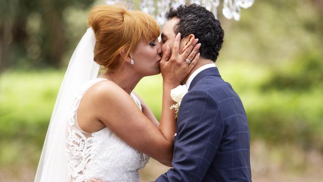 Cameron Merchant and Jules Robinson on <i>Married At First Sight</i>. Picture: Supplied