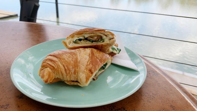 Mushroom croissant at River Jacks Cafe, Berri