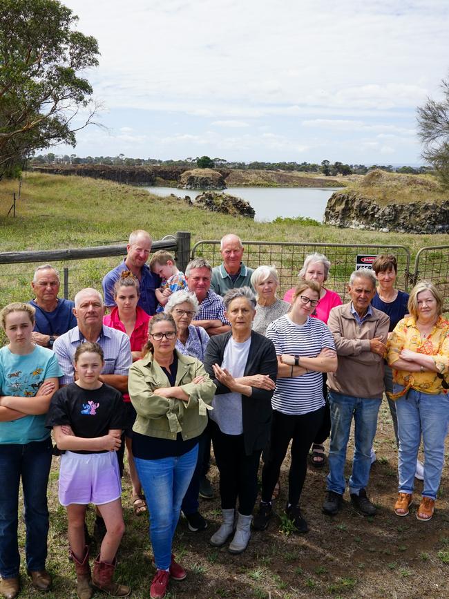 Ondit farmers and residents are opposed to a quarry extension permit. Picture: Rachel Simmonds