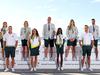 DAILY TELEGRAPH - Pictured are Olympic Athletes (L-R) Gronya Somerville, Lachlan Tame, Keesja Gofers, Jess Fox, George Ford, Bendere Oboya, Tarni Stepto, Dan Watkins and Safwan Khalil, unveiling the Sportscraft Tokyo Olympic Games Uniforms at Wylies Baths in Coogee today. Picture: Tim Hunter.