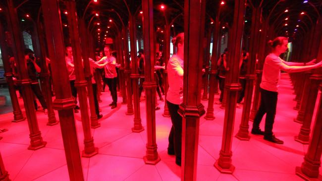 Visitors can try out the mirror maze at A Maze N Things, but have to be careful they don't bump into a mirror. Picture: Facebook