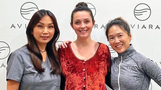 Tasmanian soprano Dr Katherine Ahn Wallace, Jacqueline Ward, Dr Alison Wu. Picture: supplied