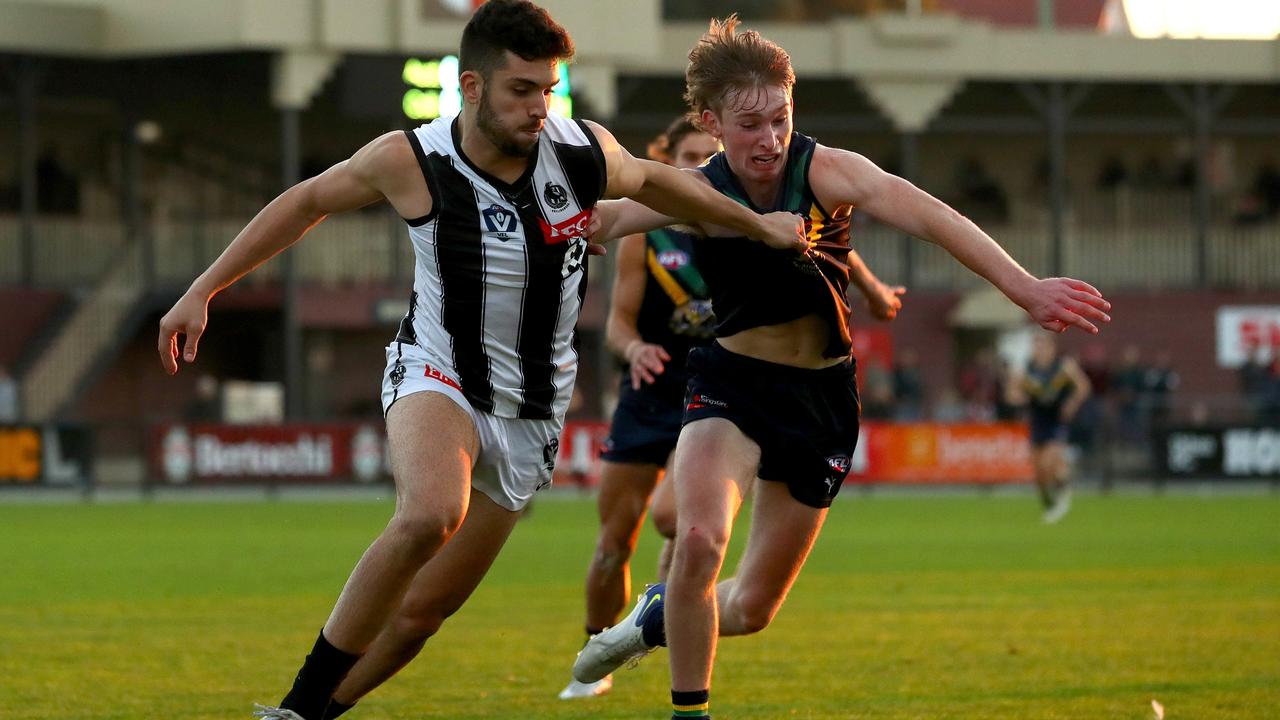 Max Michalanney in action for the NAB AFL Academy against Collingwood. Picture: Getty Images