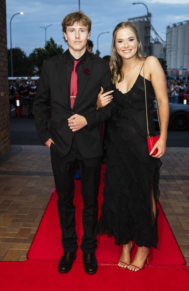 Luke Parish and Jasmine Lewis at Toowoomba Grammar School formal at Rumours International, Wednesday, November 15, 2023. Picture: Kevin Farmer