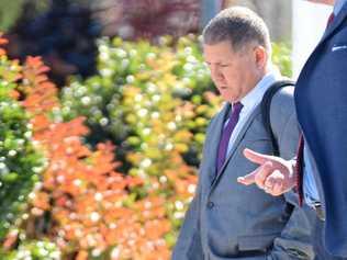 CONVICTED: Douglas John Wieland (left) and solicitor Chris Anderson leave Gympie Magistrates Court yesterday. Picture: Scott Kovacevic