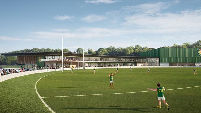 Rosny Parklands site as Tasmanian AFL teams' home. Indicative renders of the site. Picture: Tasmanian Government