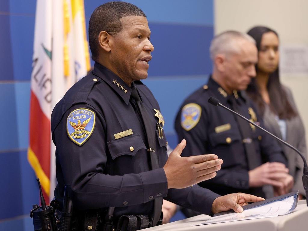 San Francisco police chief William Scott speaks about the break in and attack at the home of US Speaker of the House Nancy Pelosi. Picture: AFP