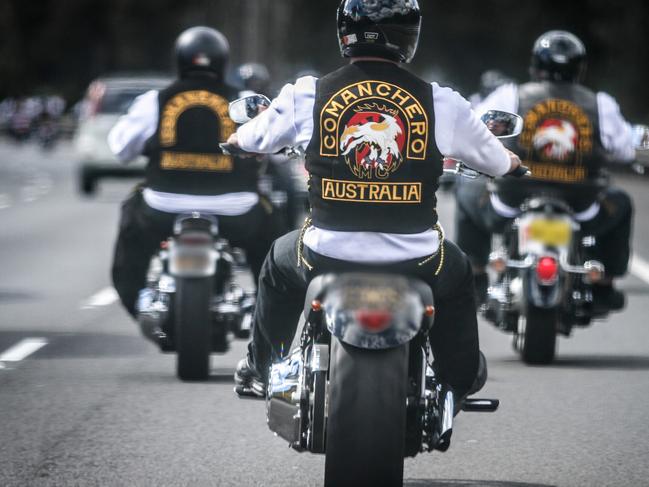 The Comanchero Motorcycle Club on their annual ride 2012.