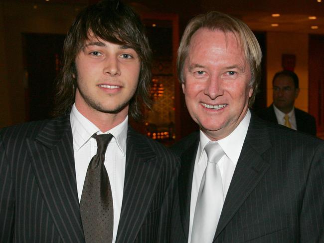 Tim and Glenn Wheatley at the Melbourne Victory Launch in July, 2005.