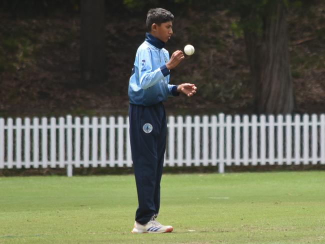 Ethan Natkunamanickam prepares to bowl. Picture: Sean Teuma